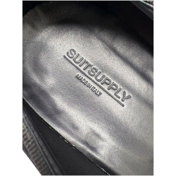 Suitsupply Black‎ Cotton Velvet Tuxedo Slip On Loafers - Picture 2 of 13